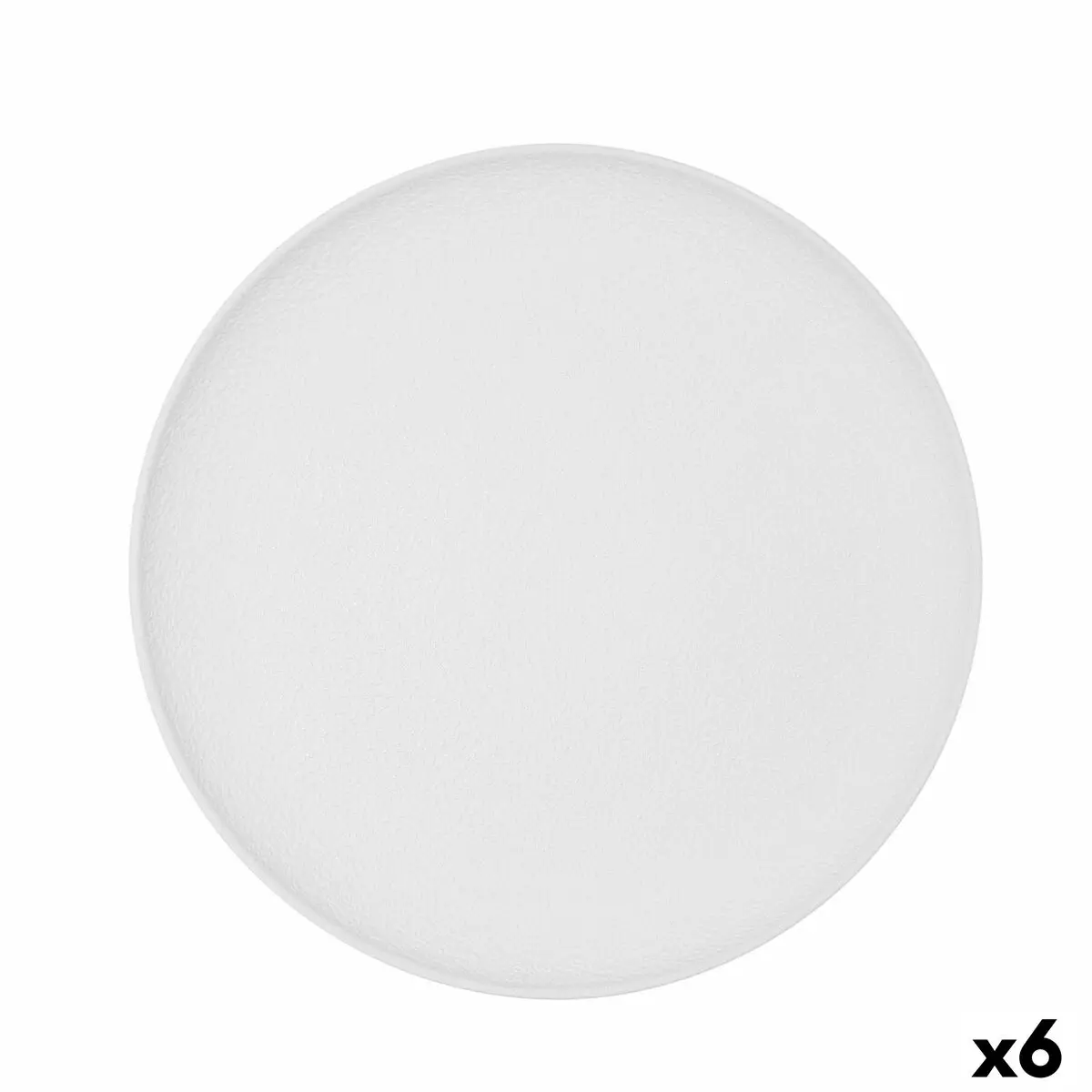 Piatto da pranzo Bidasoa Fosil Bianco Ceramica 26,5 x 26,4 x 2,3 cm (6 Unità)