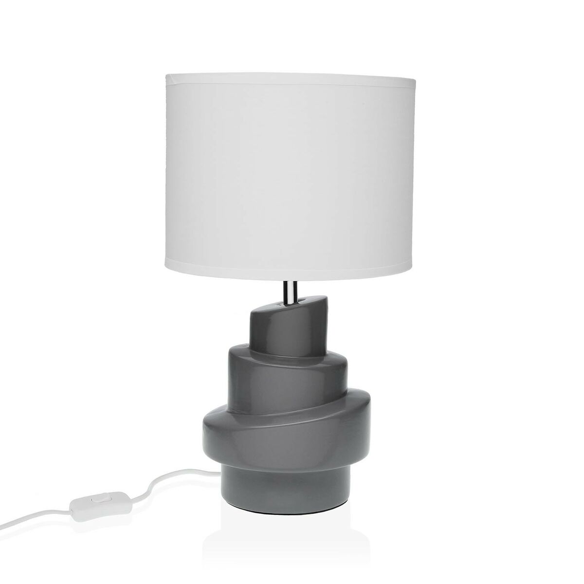 Lampada da tavolo Versa Grigio Bianco Ceramica 40 W 20 x 35 cm
