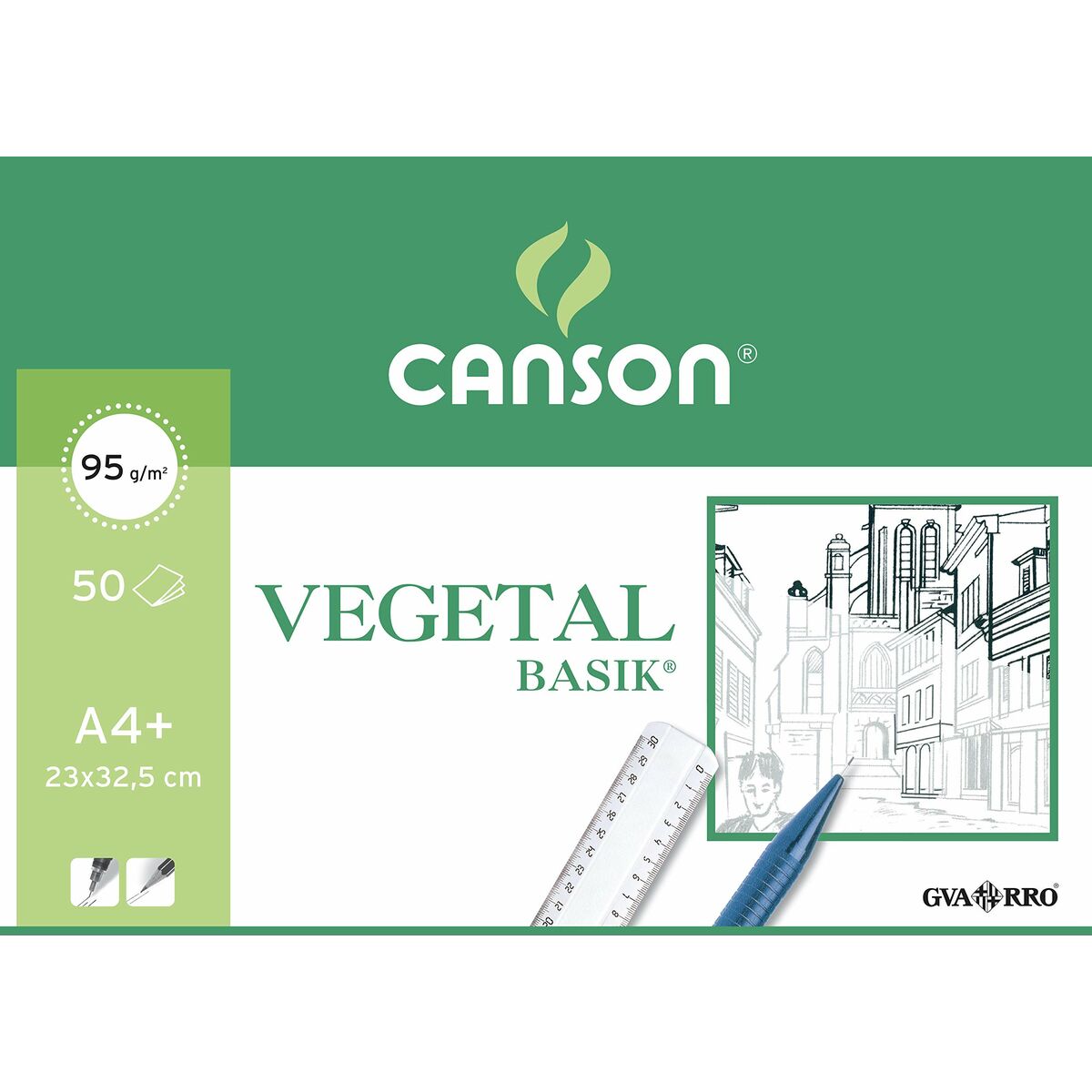 Blocco da disegno Canson Carta vegetale Trasparente