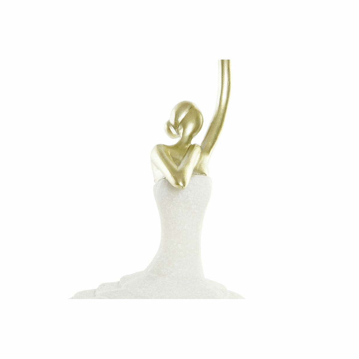 Statua Decorativa DKD Home Decor 13,5 x 12,5 x 40 cm Dorato Bianco Resina Ballerina Classica