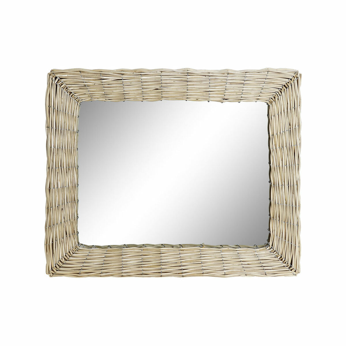 Specchio da parete DKD Home Decor vimini (52.5 x 4 x 63 cm)