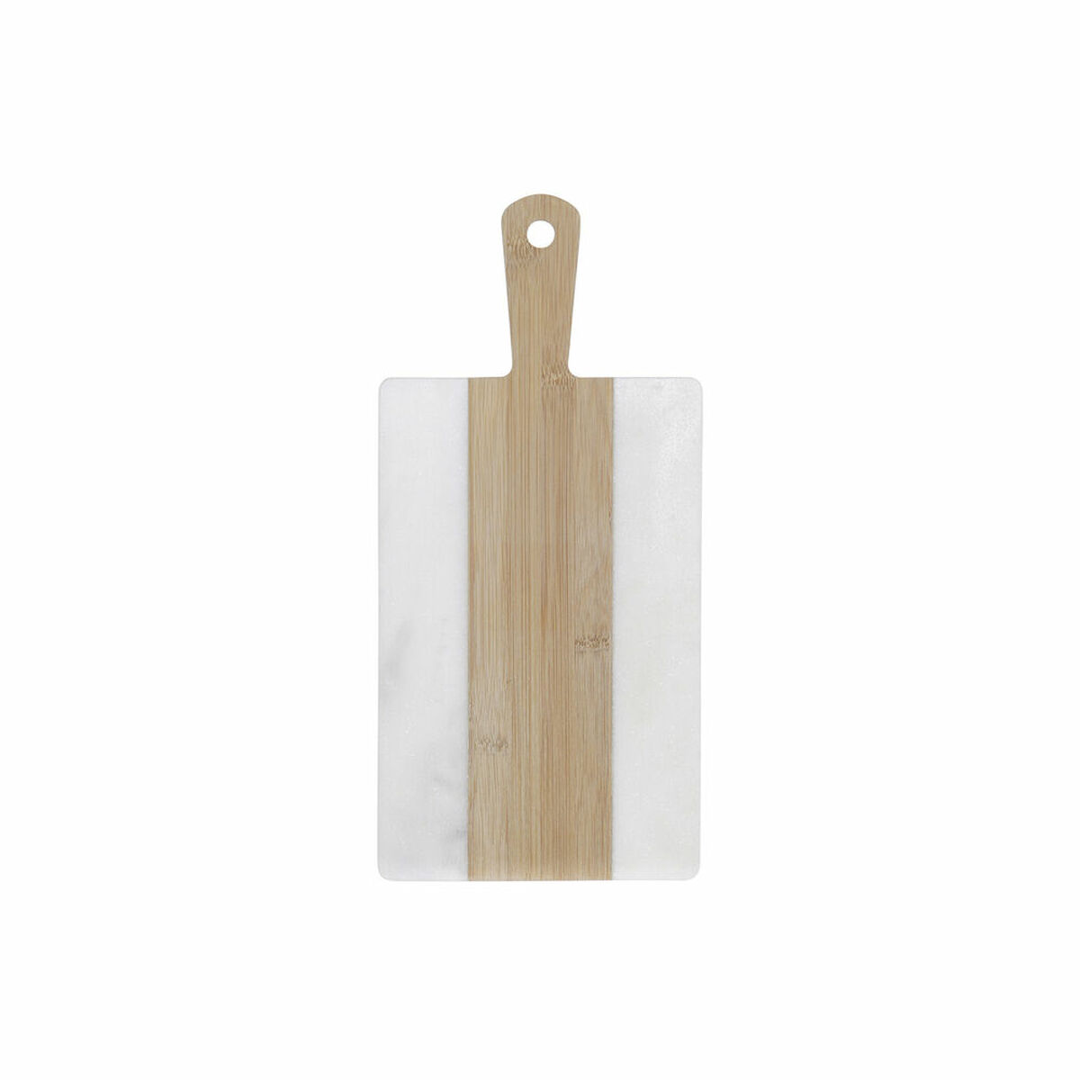 Tagliere DKD Home Decor Bianco Naturale Bambù Marmo Plastica Rettangolare 38 x 18 x 1 cm