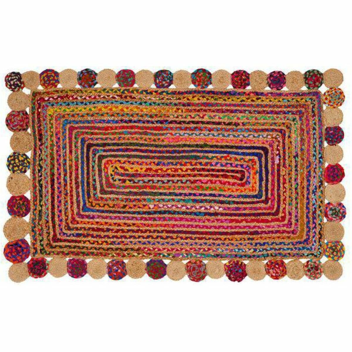 Tappeto DKD Home Decor Cotone Multicolore Iuta (160 x 230 x 1 cm)