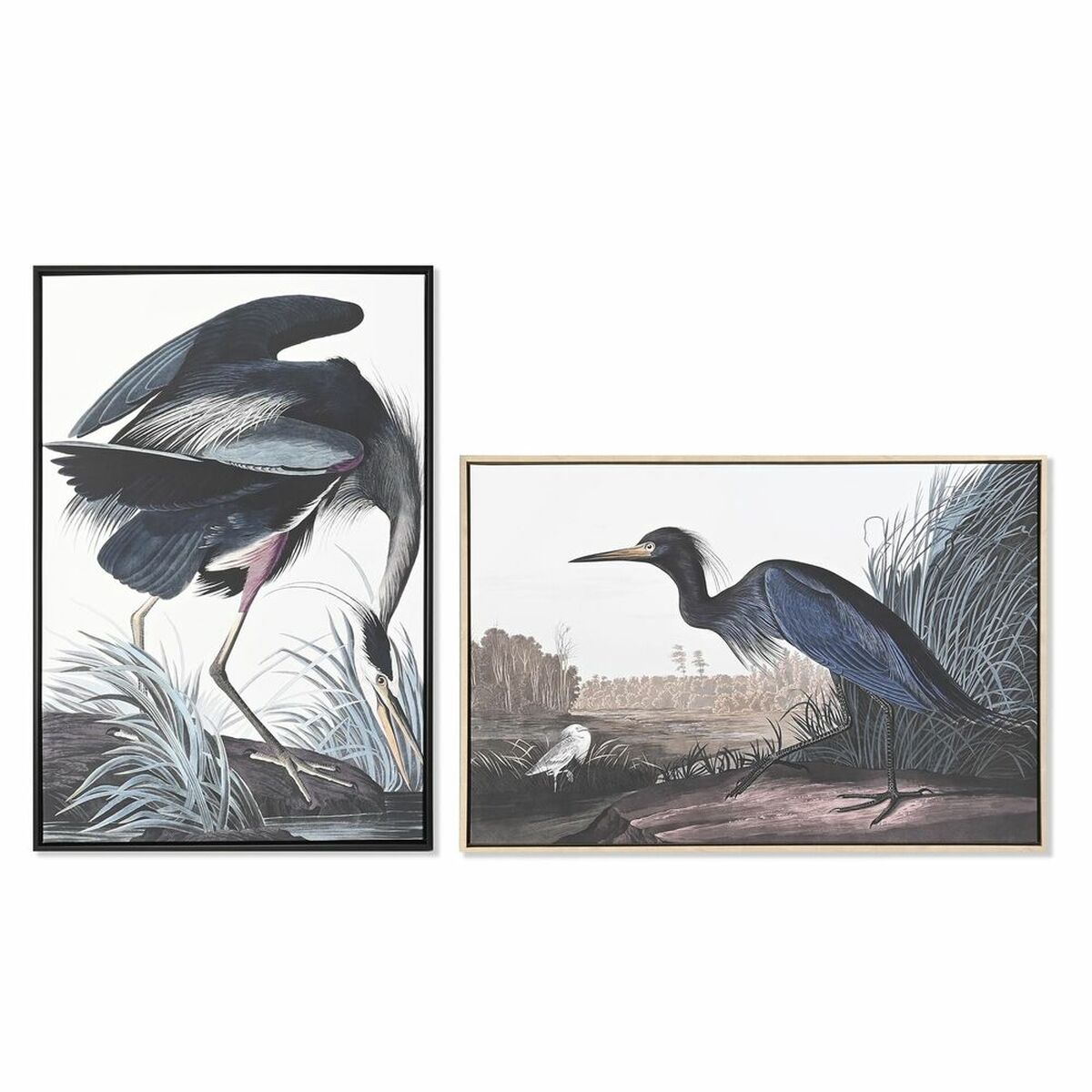 Quadro DKD Home Decor 63 x 4 x 93 cm Uccello Orientale (2 Unità)