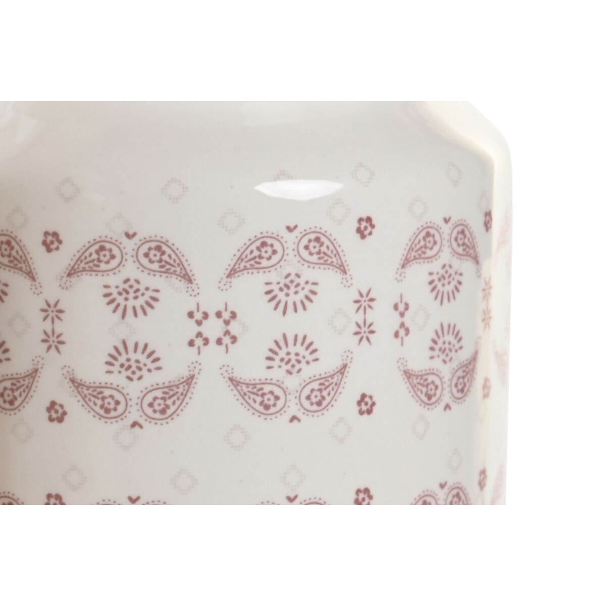 Contenitore per Utensili da Cucina DKD Home Decor Rosa Metallo Bianco 12 x 12 x 22 cm Dolomite Legno MDF (5 Unità)