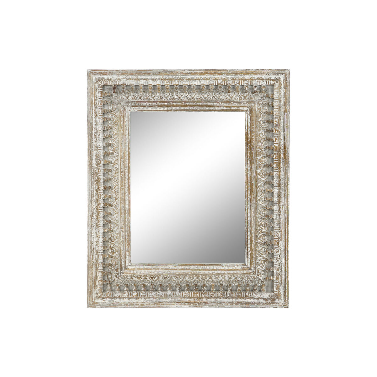 Specchio da parete Home ESPRIT Bianco Legno 100 x 5 x 120 cm