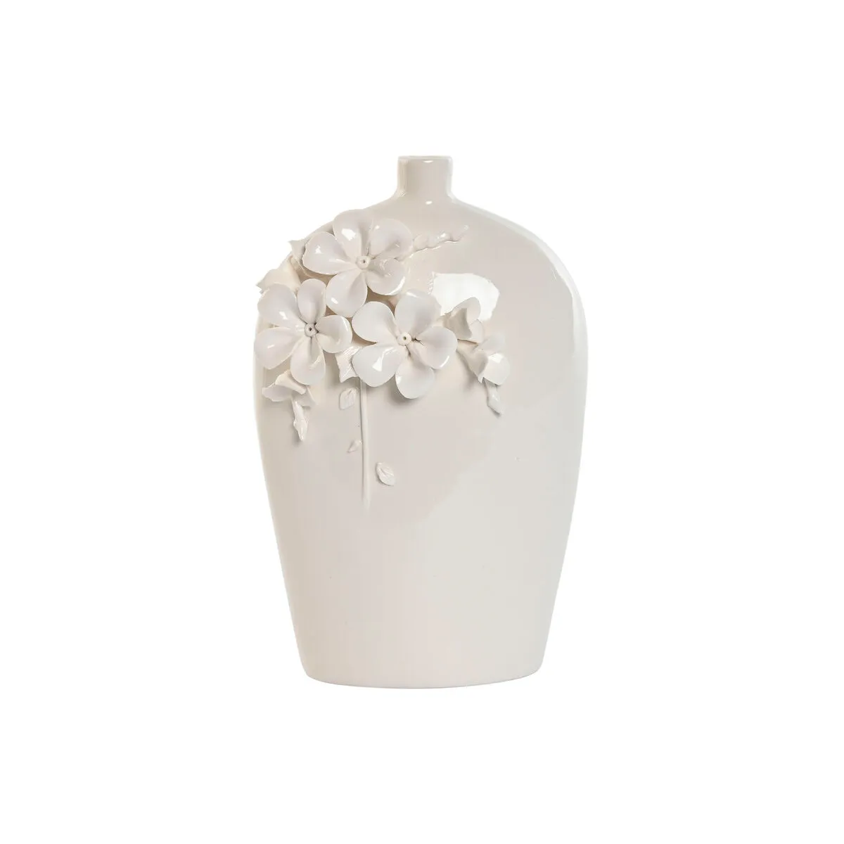 Vaso Home ESPRIT Bianco Gres Tradizionale 14,5 x 6 x 22 cm