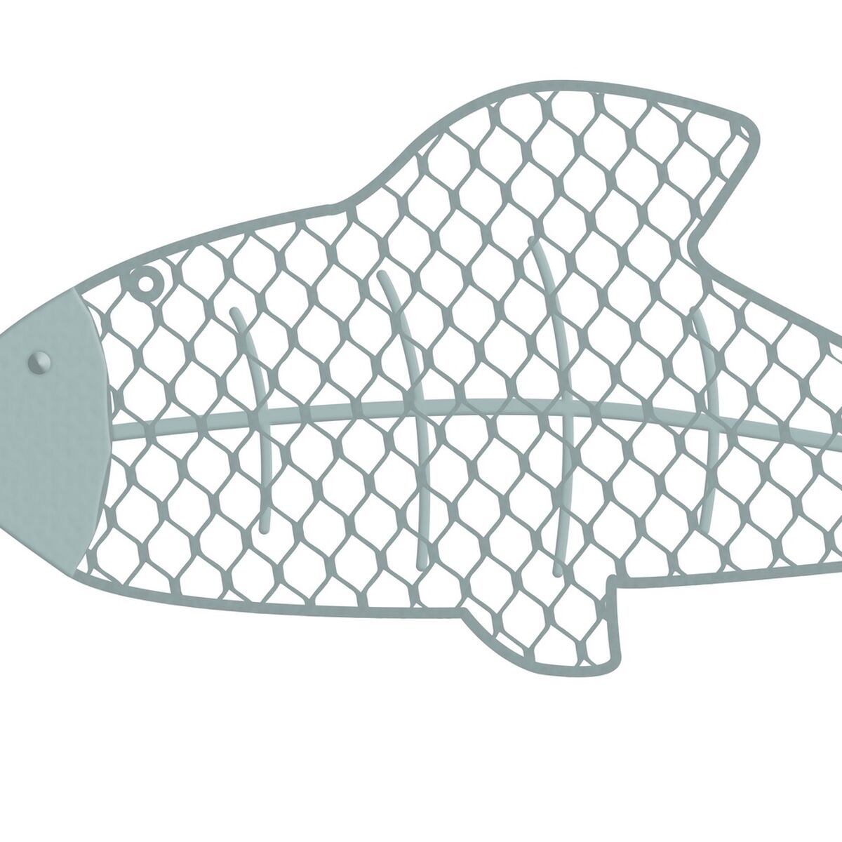 Quadro Pesce 50,17 x 2,54 x 22,23 cm Azzurro Metallo