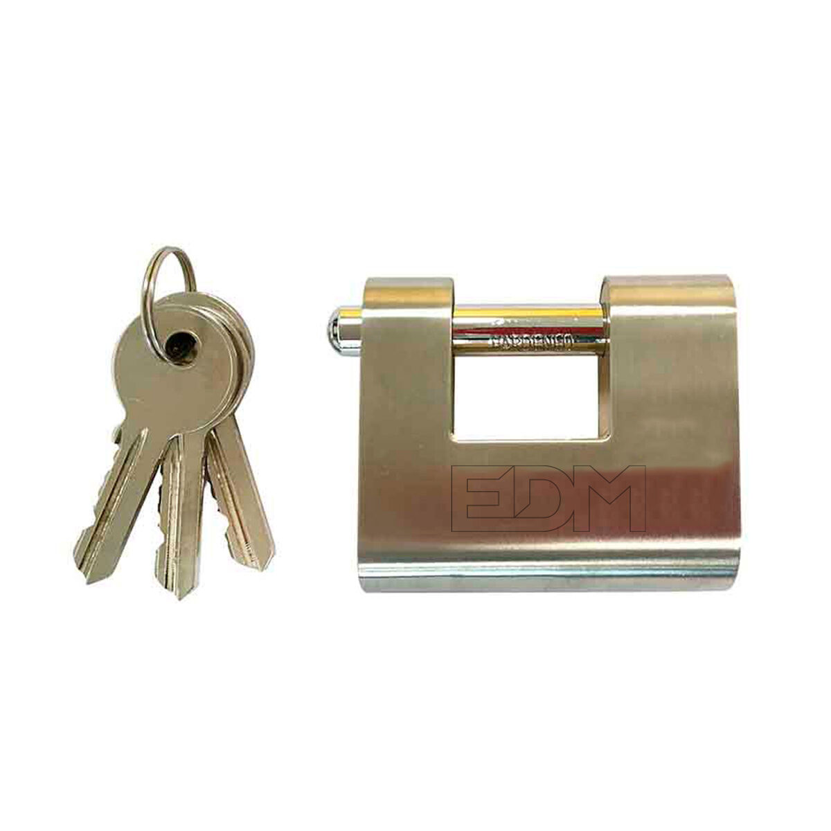 Lucchetto con chiave EDM Di sicurezza Ottone (6 x 5,3 x 2,55 cm)