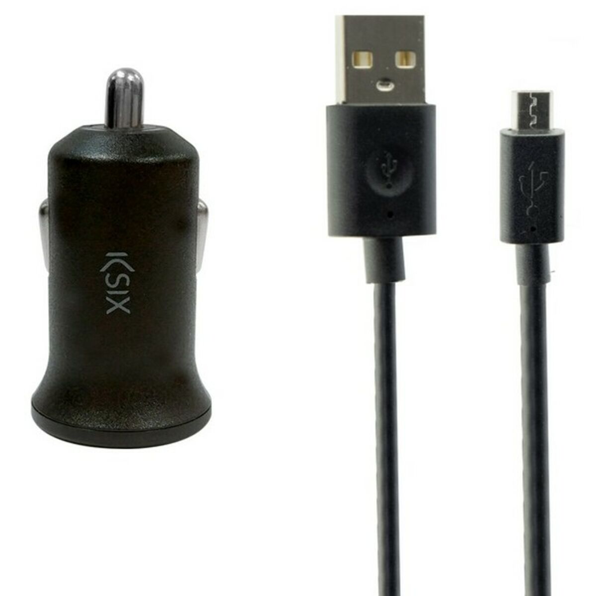 Caricabatterie da Parete + Cavo Micro USB KSIX 2A Nero