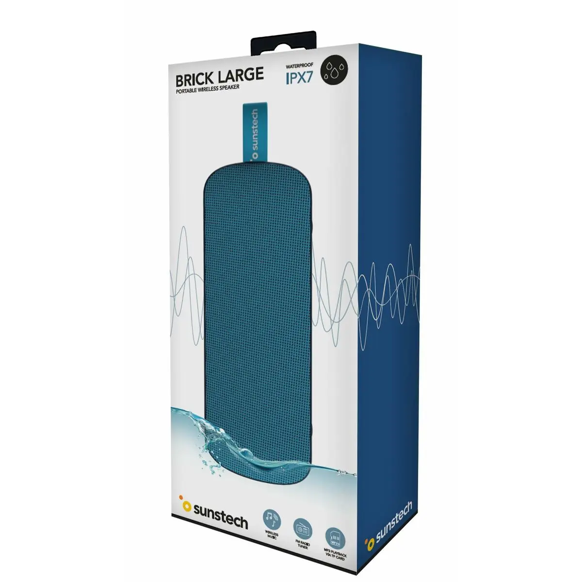 Altoparlante Bluetooth Portatile Sunstech BRICKLARGEBL Azzurro 2100 W 4 W 10 W