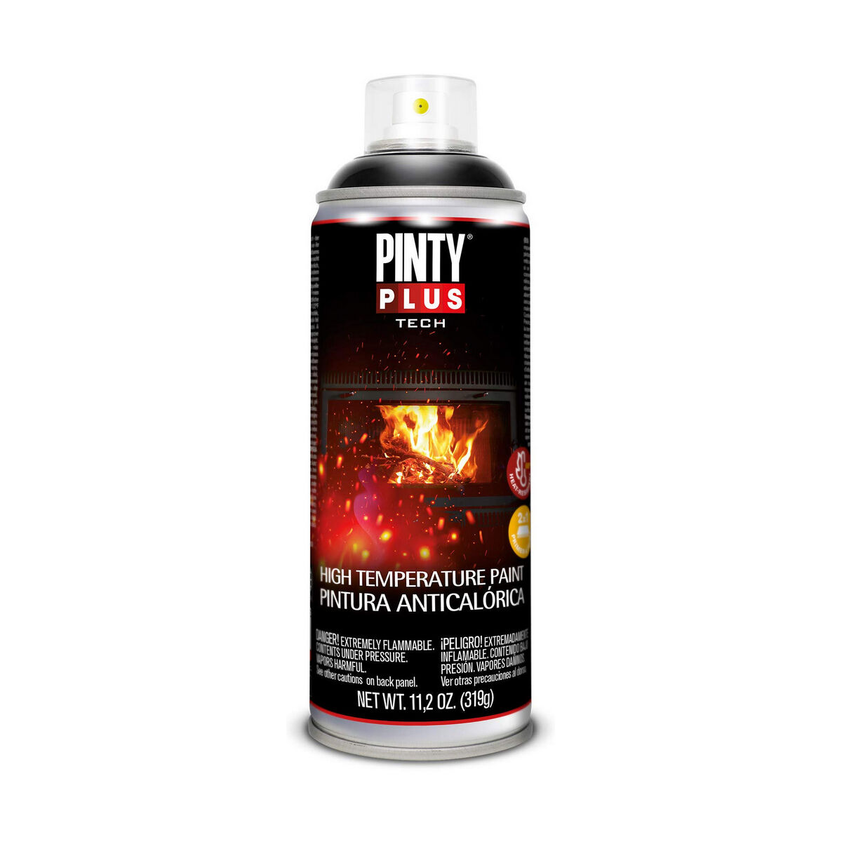 Vernice anti-calore Pintyplus Tech A104 400 ml Spray Nero