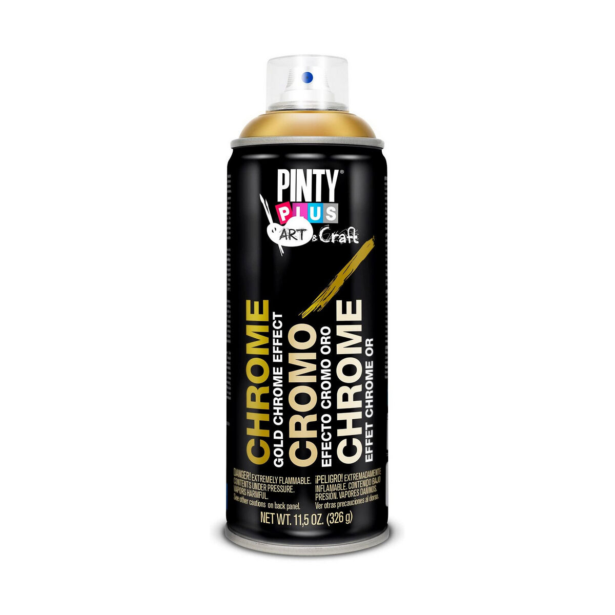 Vernice spray Pintyplus Art & Craft C151 Cromo 400 ml Dorato