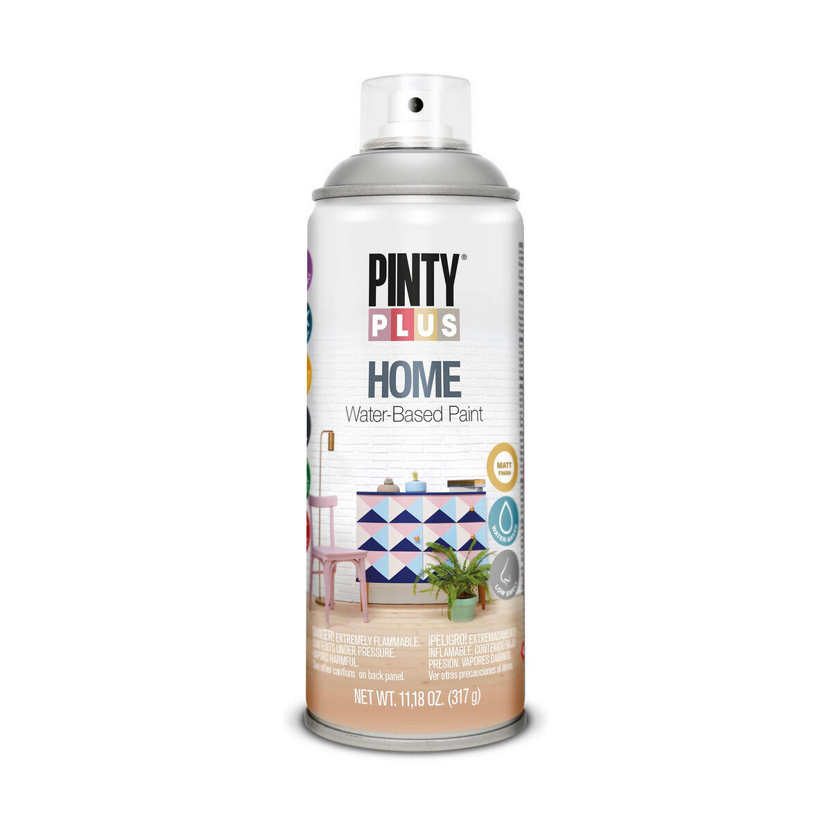 Vernice spray Pintyplus Home HM417 400 ml Rainy Grey