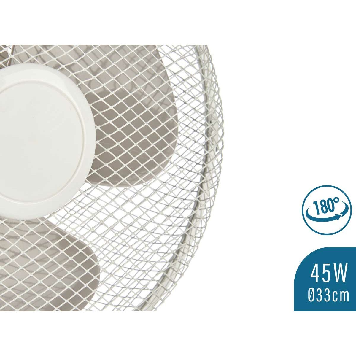 Ventilatore da Tavolo 45 W Bianco
