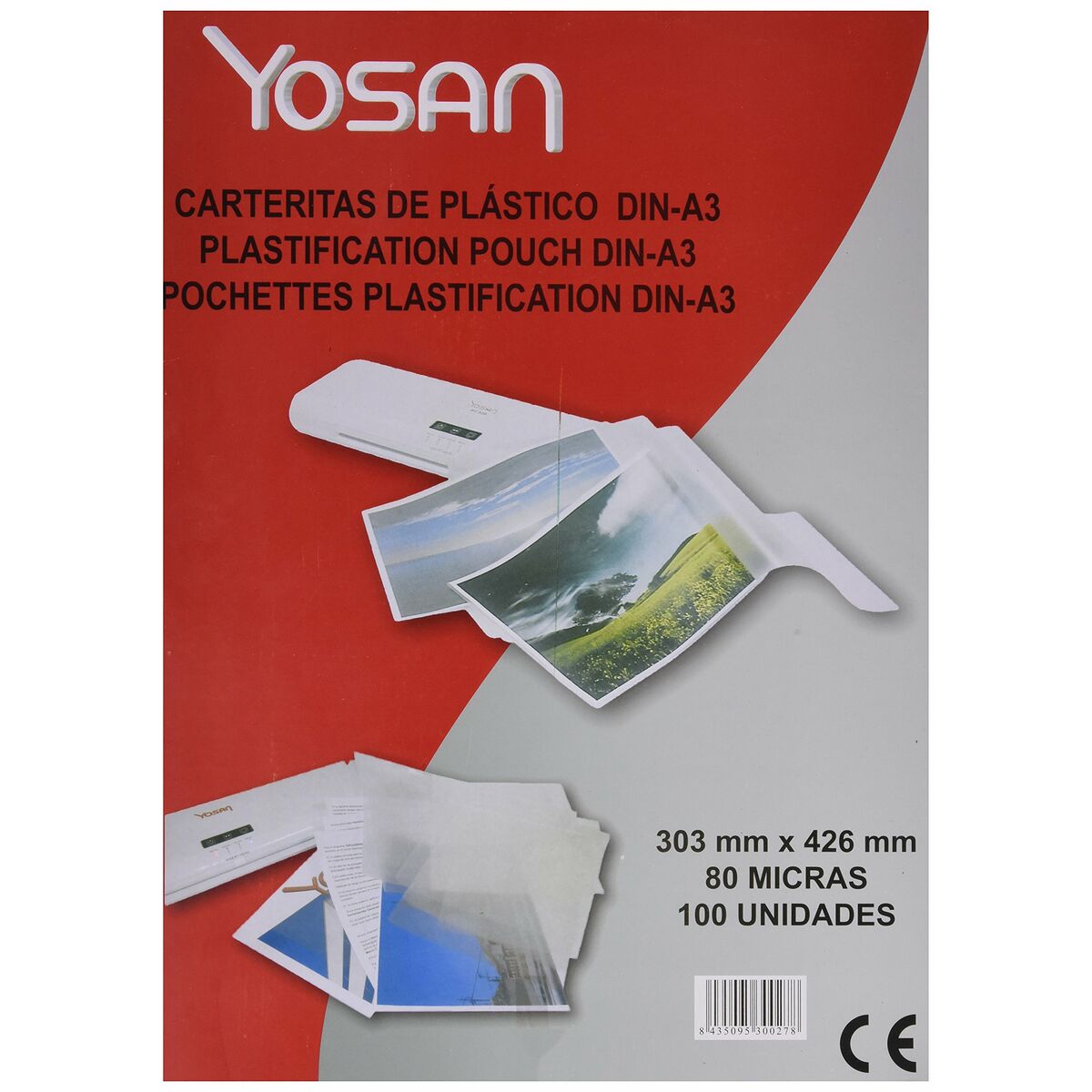 Custodie da plastificare Yosan Trasparente A3