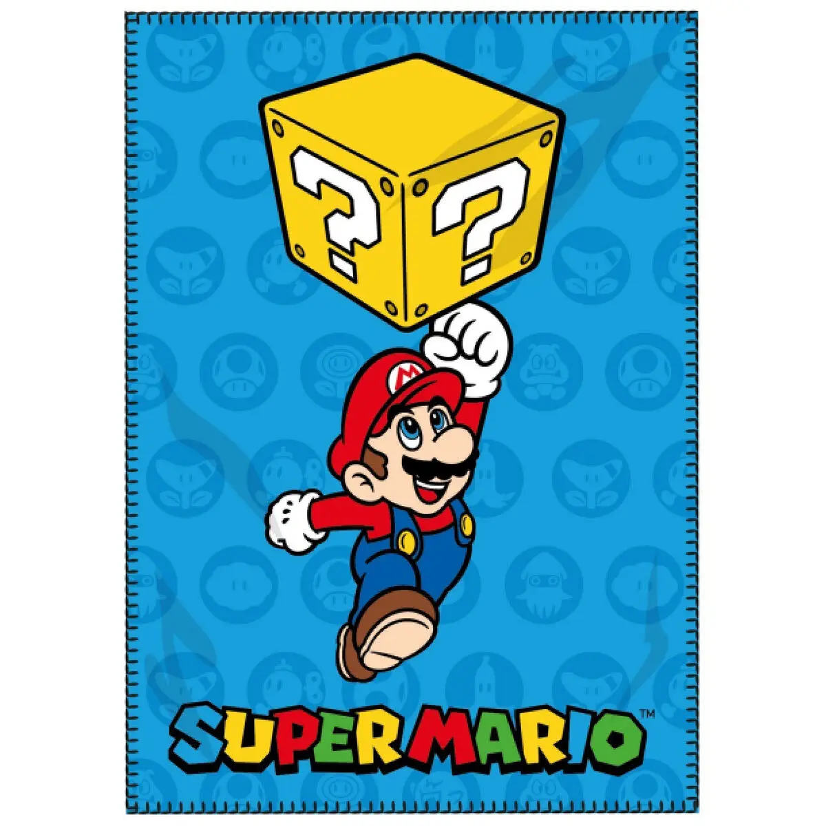 Coperta Super Mario 100 x 140 cm Blu Marino Poliestere