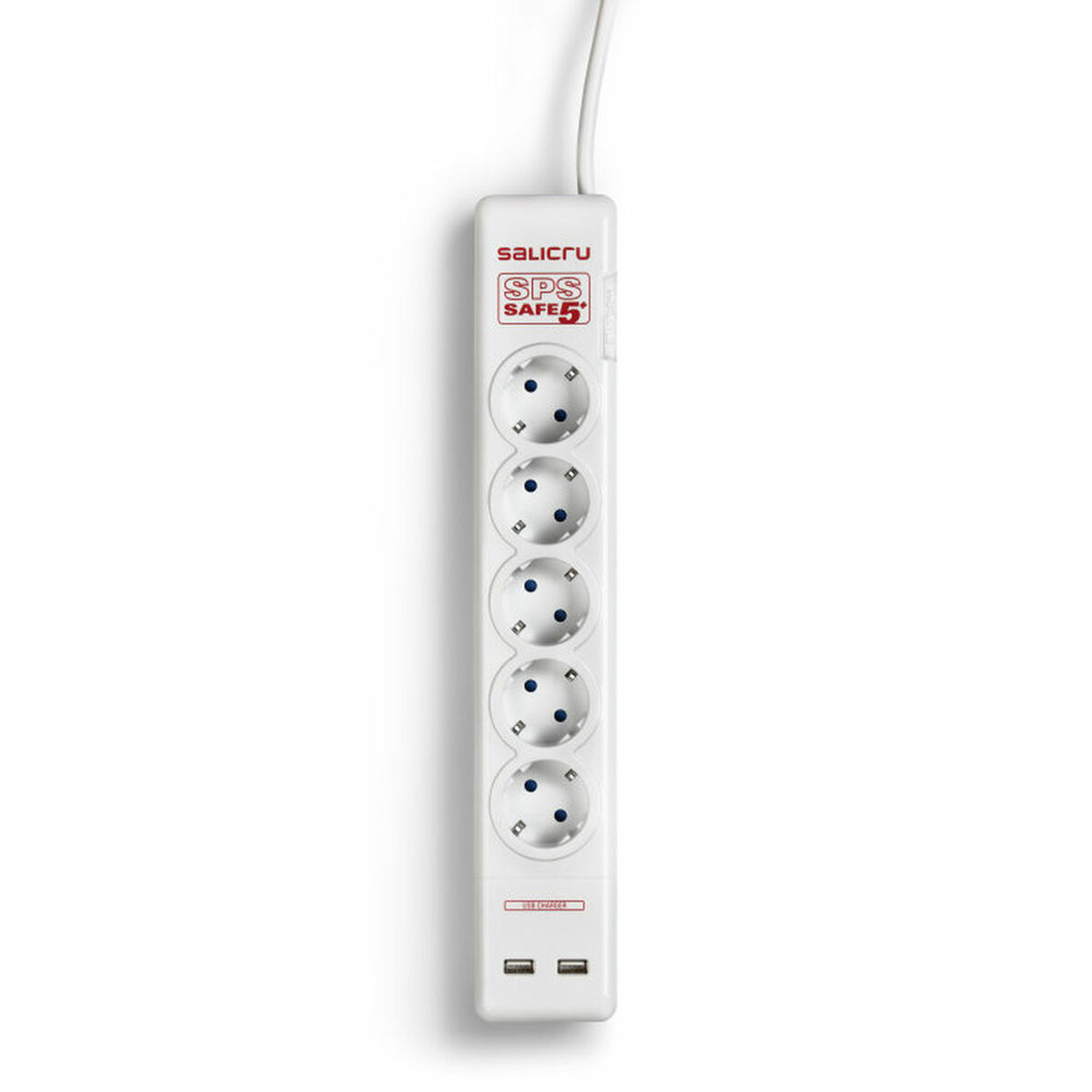 Ciabatta Multipresa Salicru SAFE 5+ USB Bianco