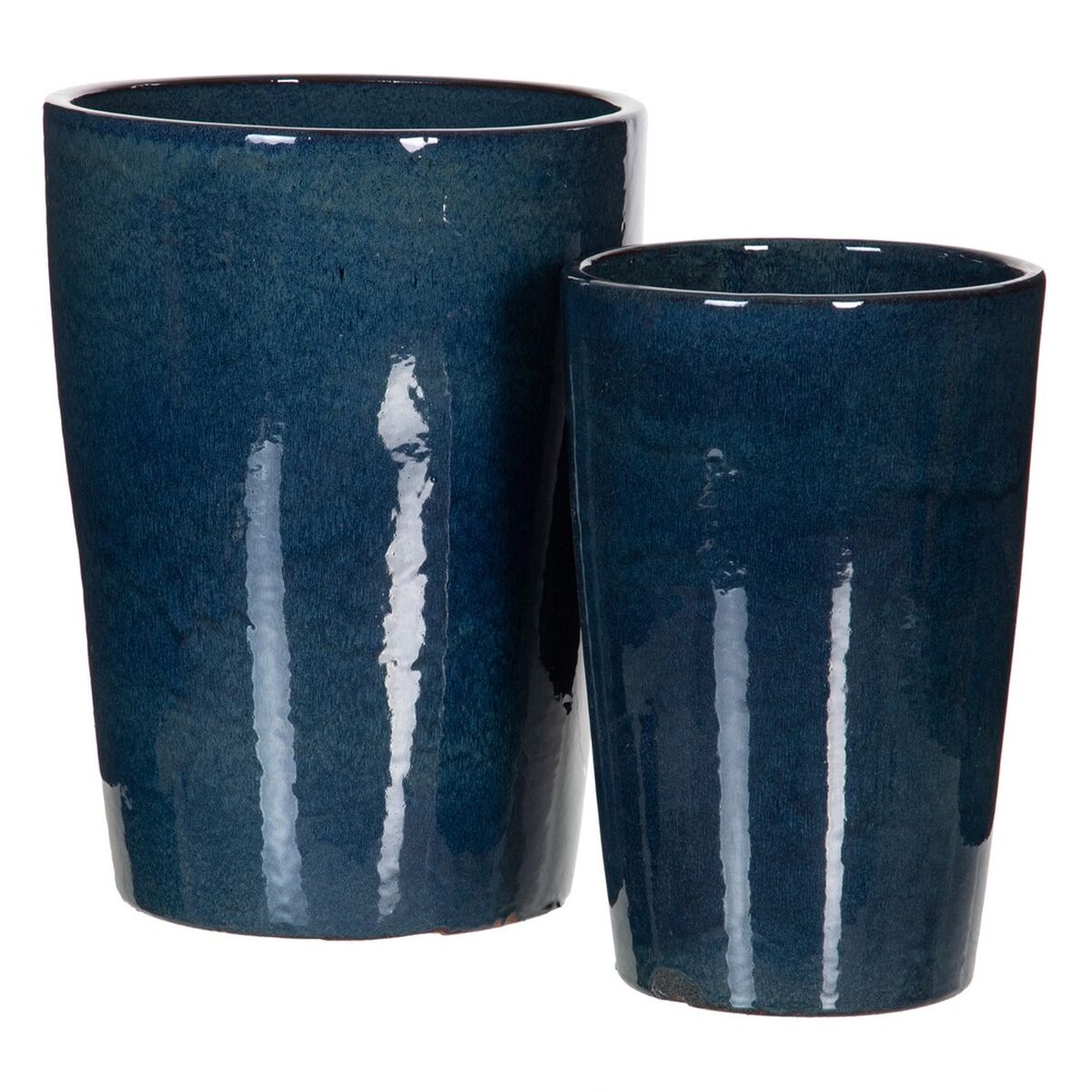 Vaso 37 x 37 x 49 cm Ceramica Azzurro (2 Unità)