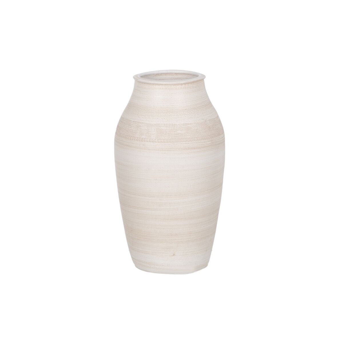 Vaso Crema Ceramica 22 x 22 x 40 cm