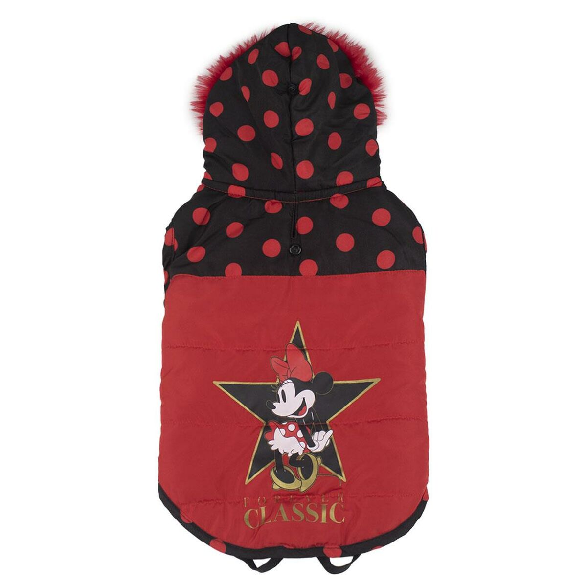 Cappotto per Cani Minnie Mouse Nero XS Rosso