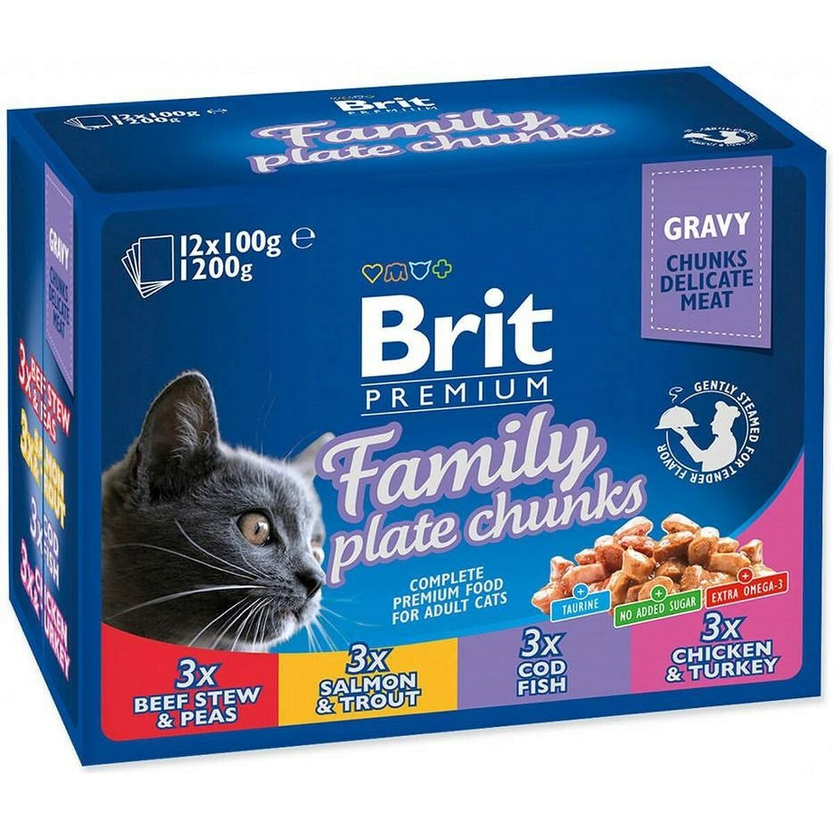 Cibo per gatti Brit Pouches Family Plate