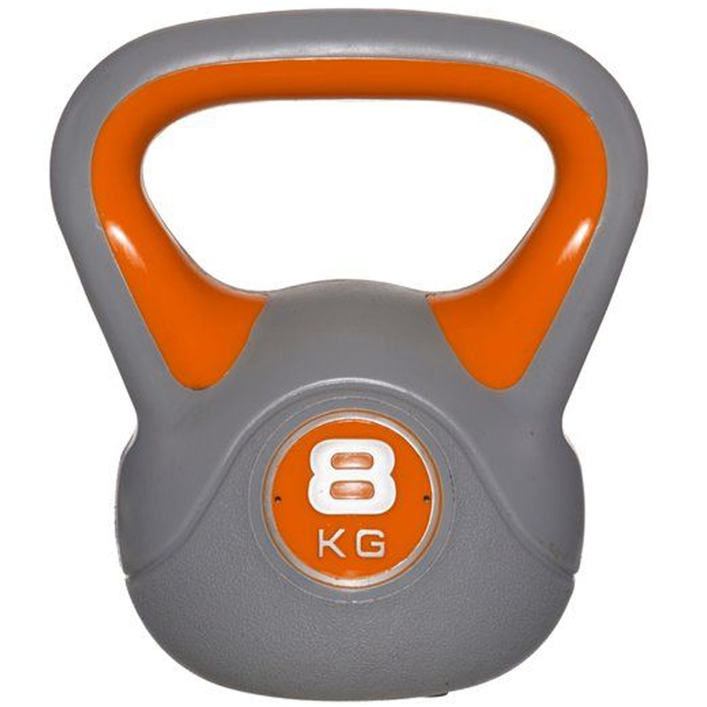 Kettlebell Esercizio Fisico Fitness Peso in Ghisa e Cemento 8 kg Manico Comodo (1)