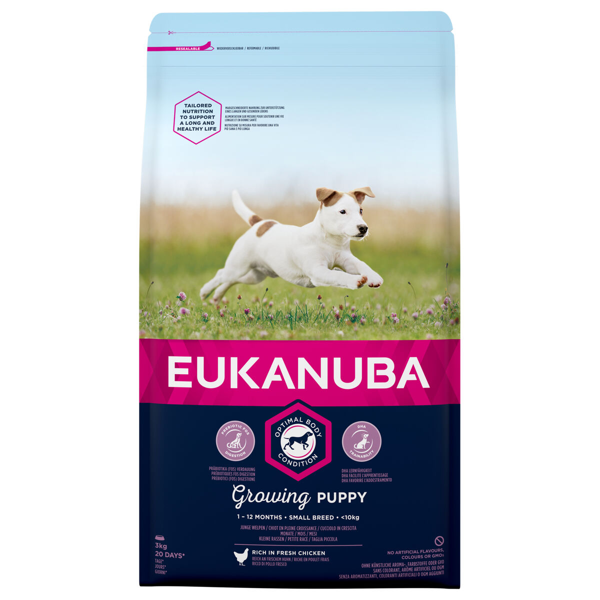 Io penso Eukanuba Growing Puppy Small Breed Cucciolo/Junior Pollo 3 Kg