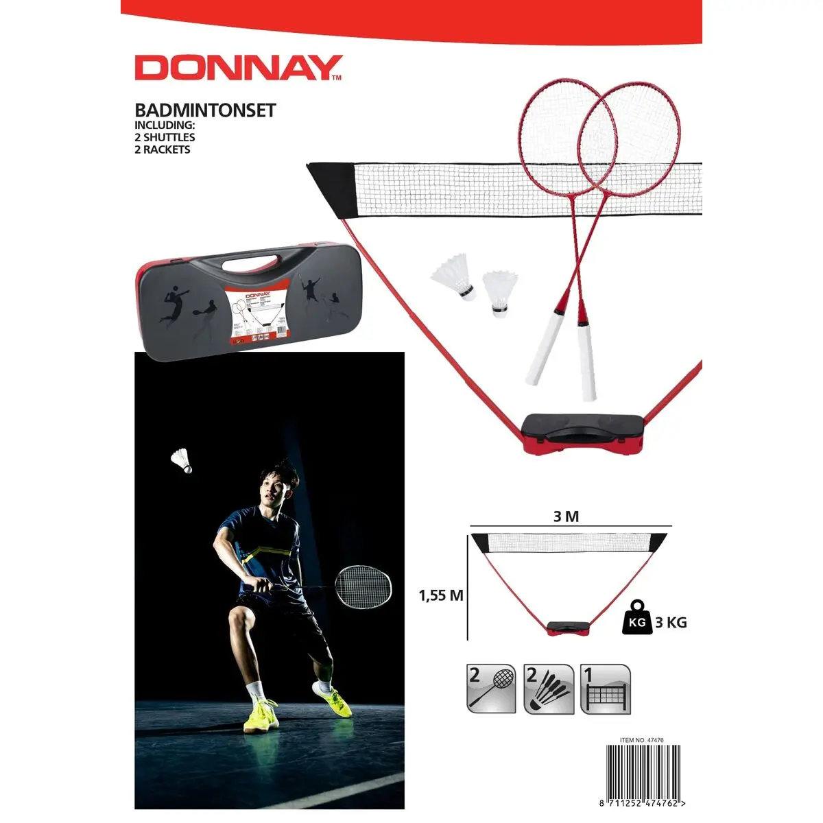 Set da Badminton Donnay 5 Pezzi