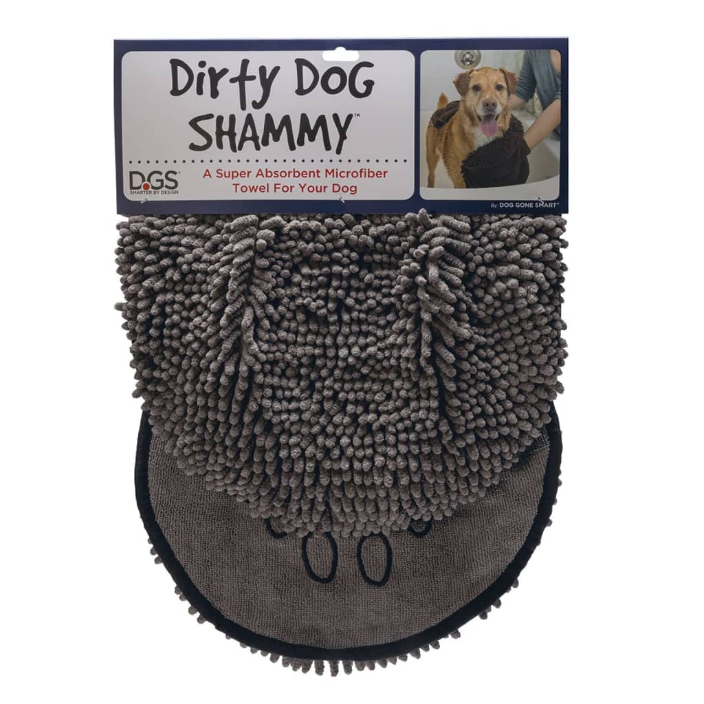 DOG GONE SMART Asciugamano Antisporco per Cani Shammy 80x35cm Grigio