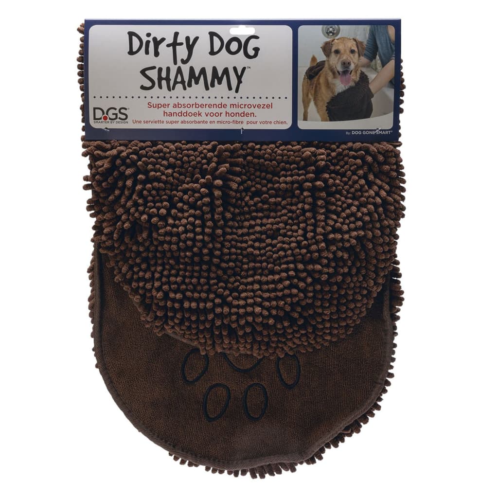 DOG GONE SMART Asciugamano Antisporco per Cani Shammy 80x35cm Marrone