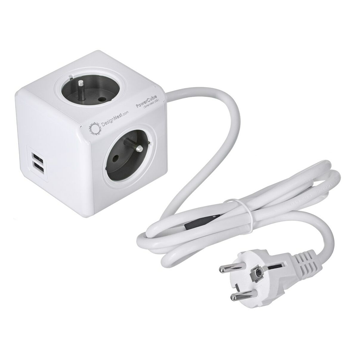 Multipresa Cubo Allocacoc PowerCube Extended USB Type E Nero (1,5 m)
