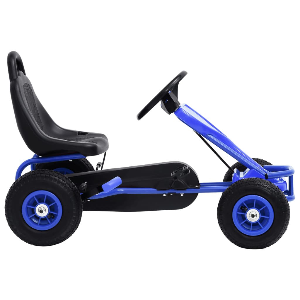 vidaXL Go Kart a Pedali con Pneumatici Blu