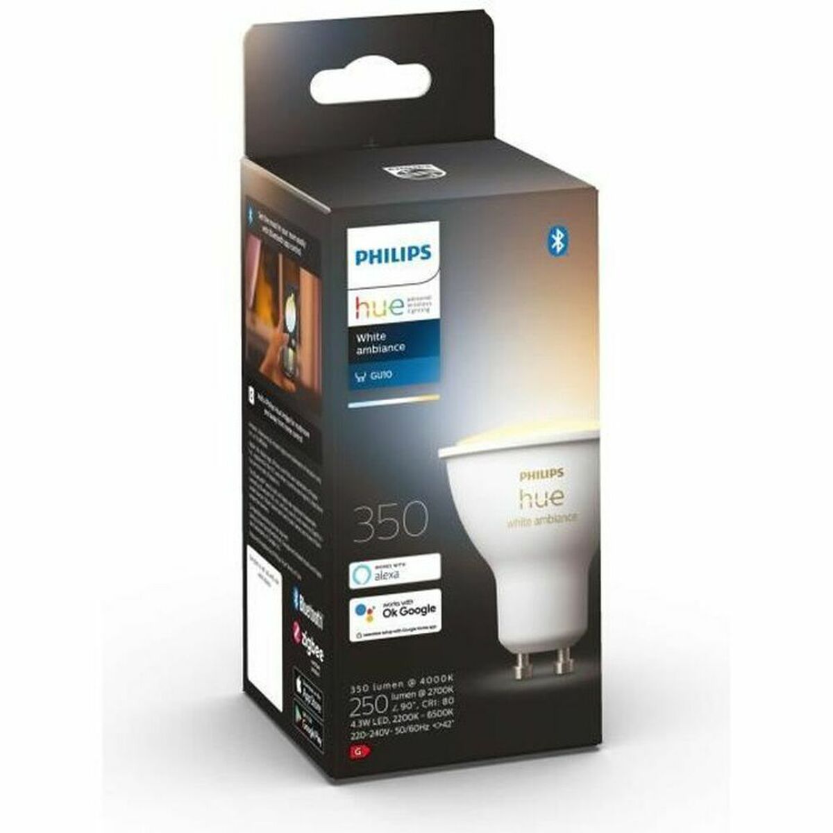 Lampadina LED Philips Pack de 1 GU10 Bianco G GU10 350 lm (2200K) (6500 K)