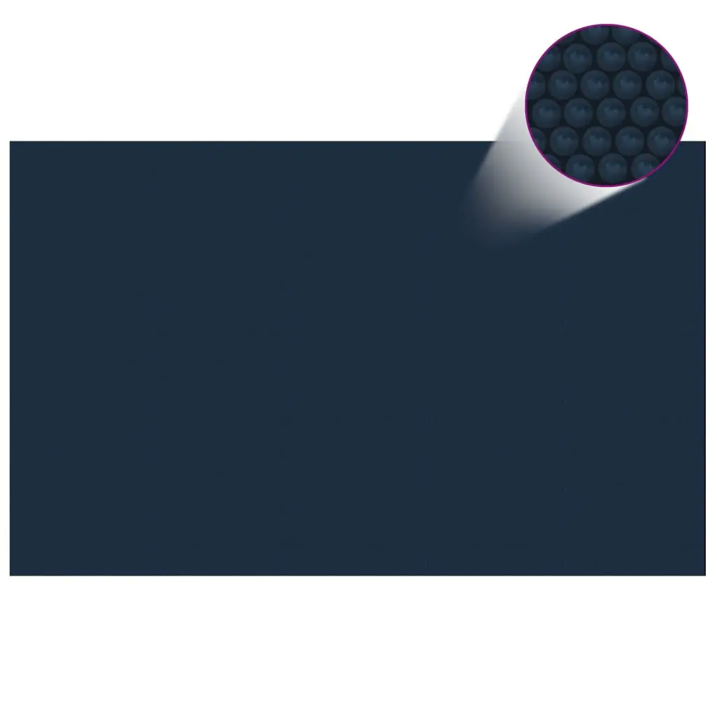 Pellicola Galleggiante Solare PE Piscina 800x500 cm Nero e Blu