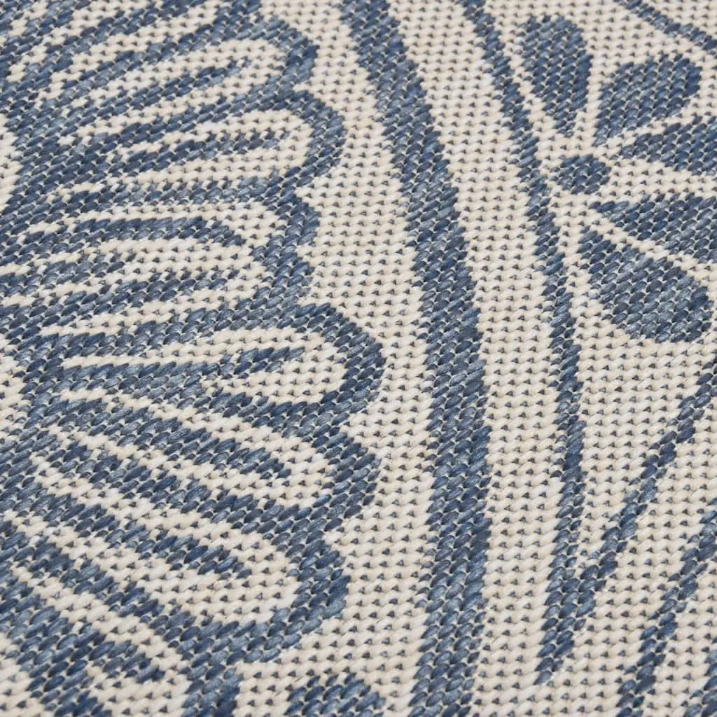 Tappeto da Esterni a Tessitura Piatta 200x280 cm Motivo Blu
