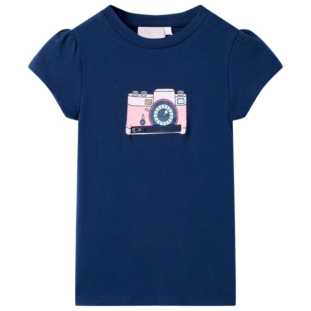 Maglietta da Bambina Blu Marino 116