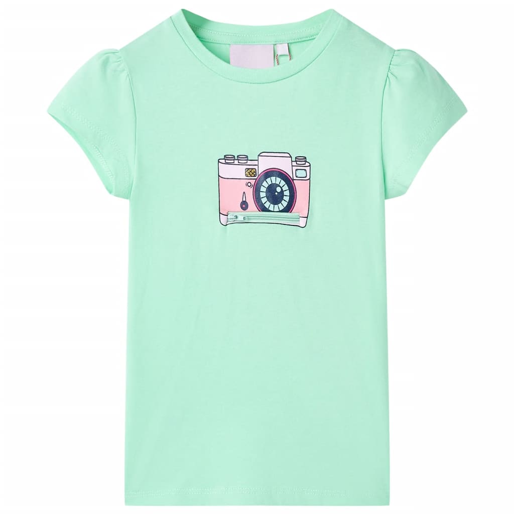 Maglietta da Bambina Verde Brillante 116