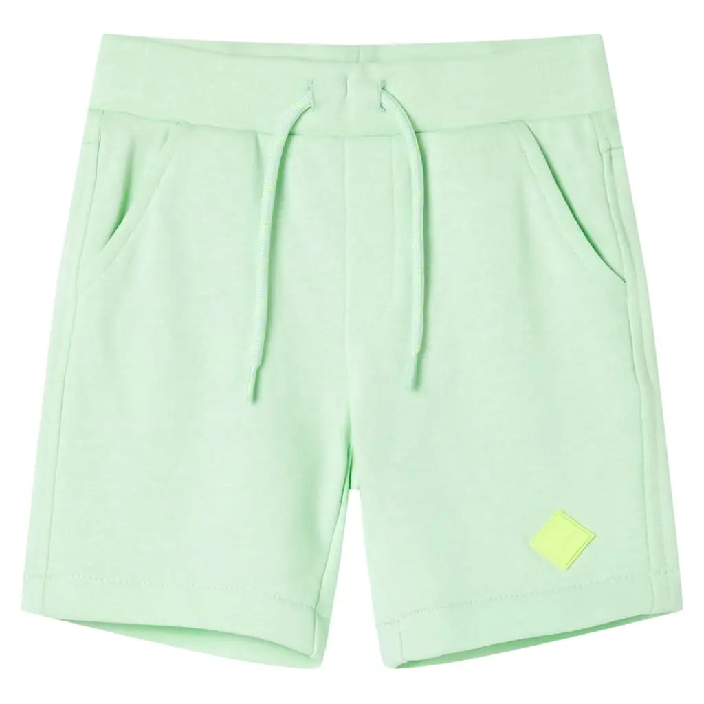Pantaloncini per Bambini con Coulisse Verde Brillante 116