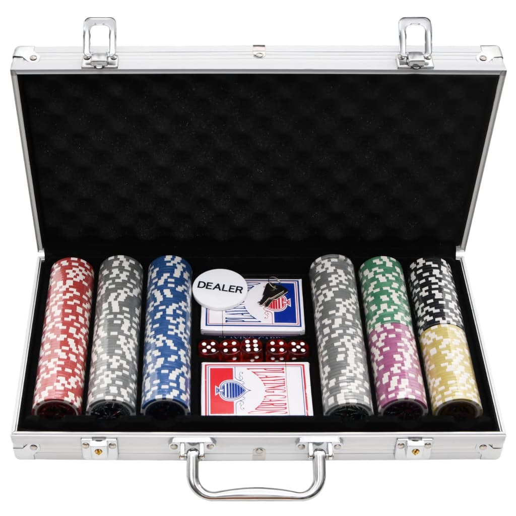 vidaXL Set di Fiches da Poker 300 pz 11,5 g