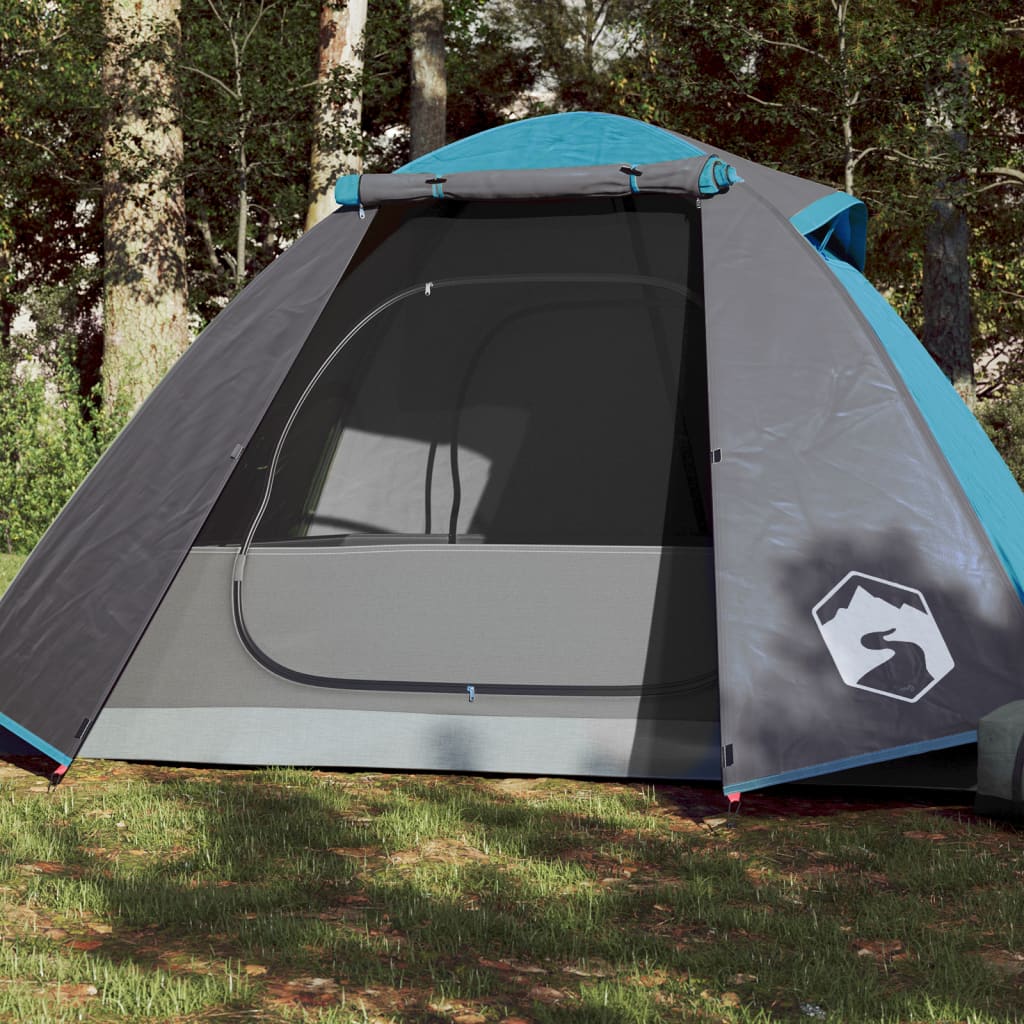 vidaXL Tenda da Campeggio 2 Persone Blu 224x248x118 cm Taffetà 185T