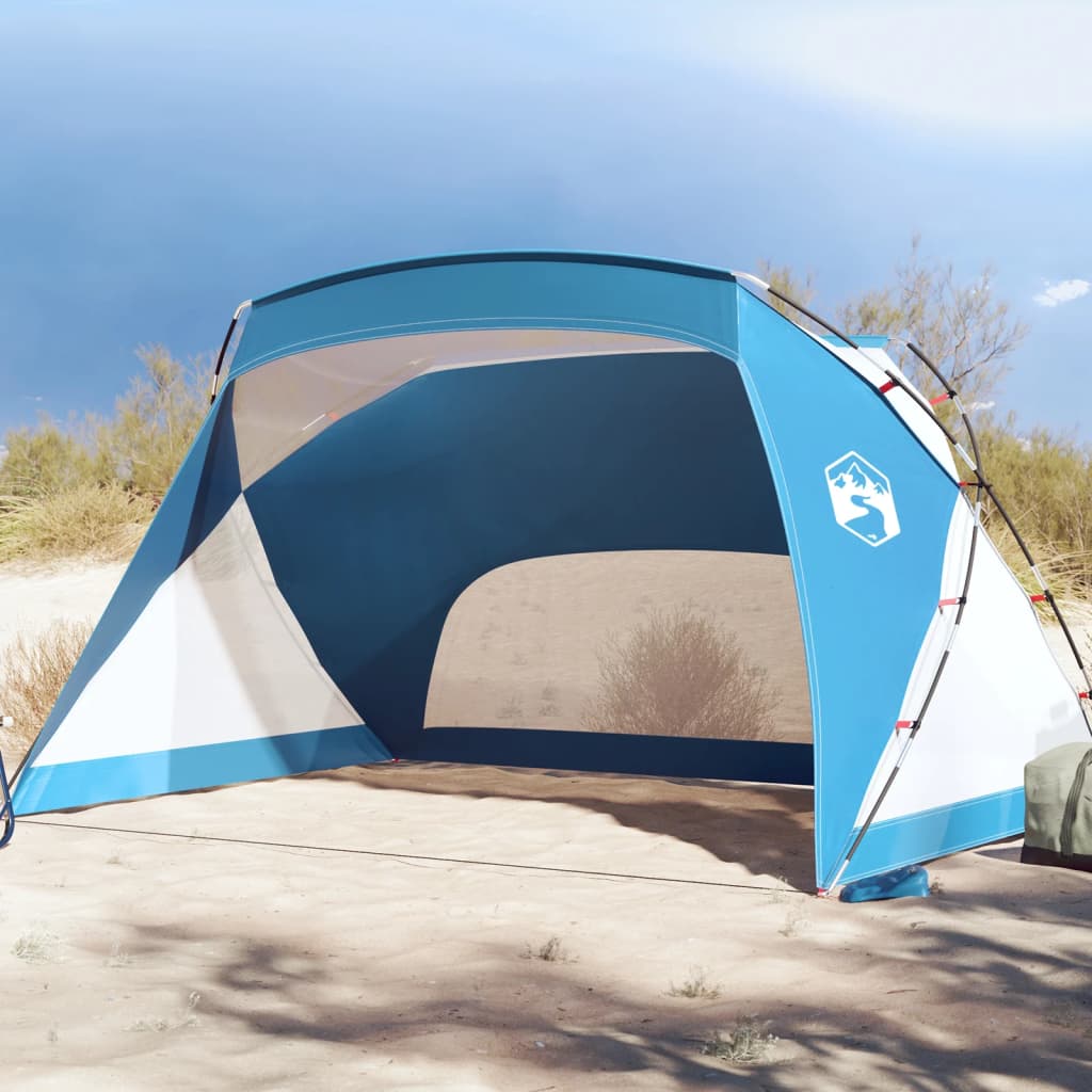 vidaXL Tenda da Spiaggia Azzurra 274x178x170/148 cm Taffetà 185T