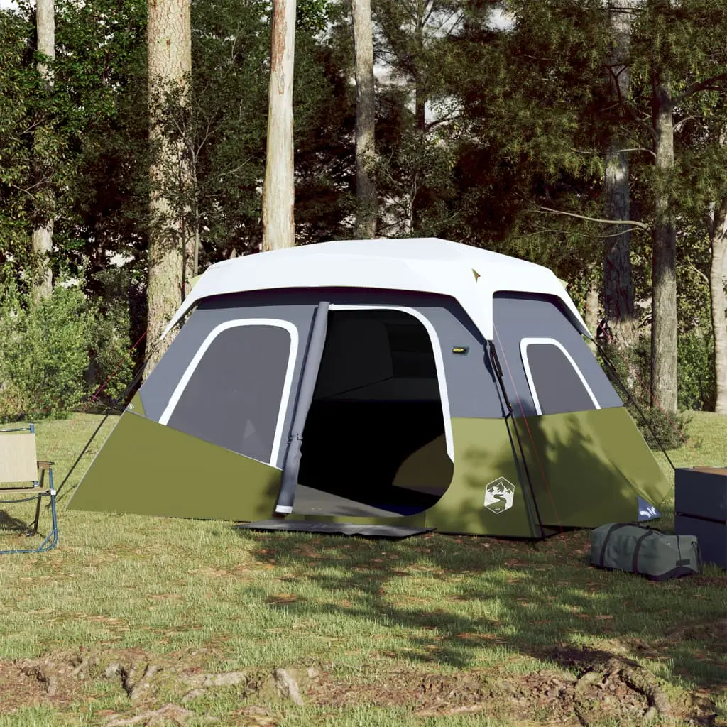 Tenda da Campeggio con LED 6 Persone Verde Chiaro