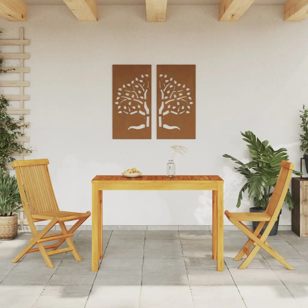 Tavolo da Pranzo da Giardino 110x55x75 cm Legno Massello Acacia