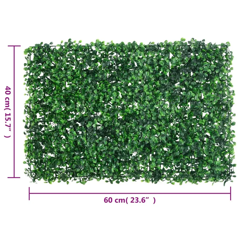 Recinzione Foglie Arbusti Artificiali 24 pz Verde 40x60 cm