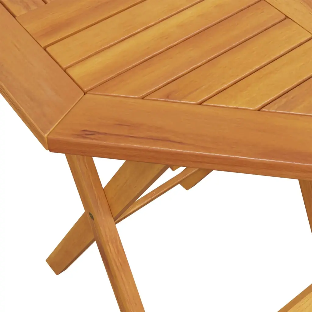 Tavolo da Giardino Pieghevole Ø60x75cm Legno Massello di Acacia