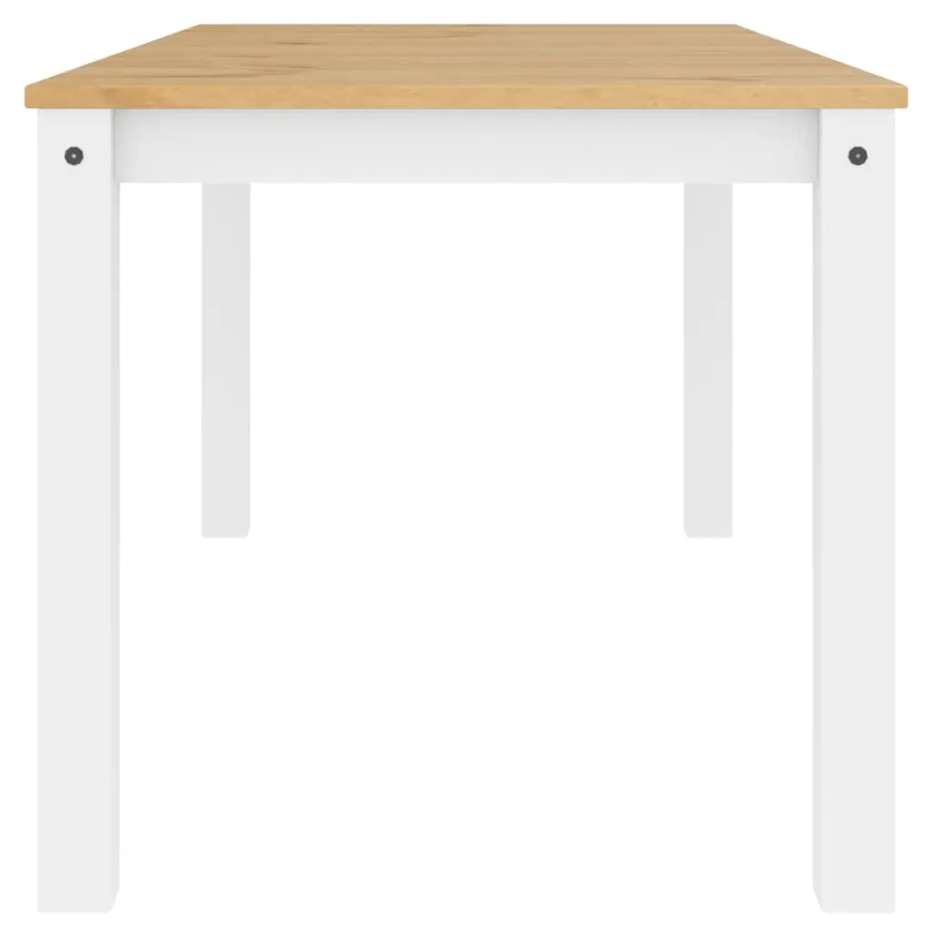 Tavolo da Pranzo Panama Bianco 160x80x75 cm Legno Massello Pino