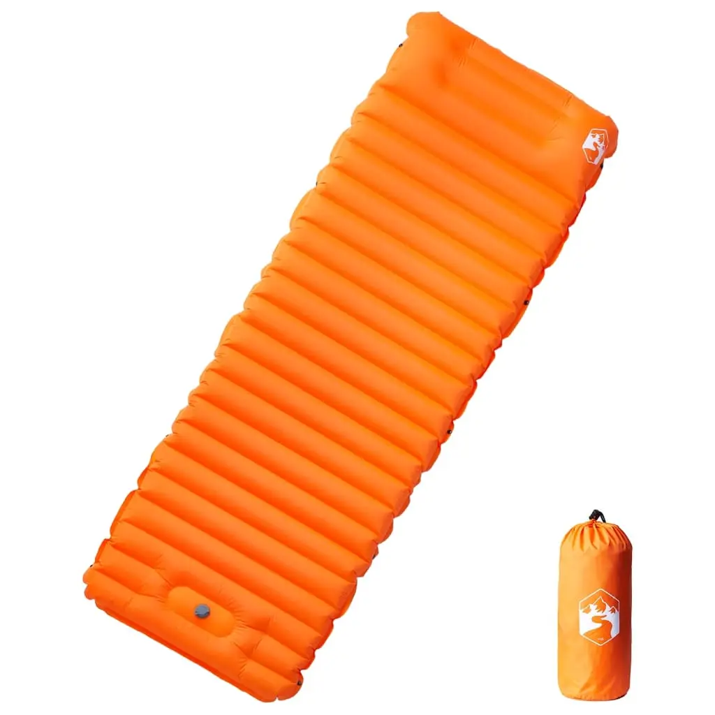 Materasso Campeggio Autogonfiabile Cuscino Integrato Arancione