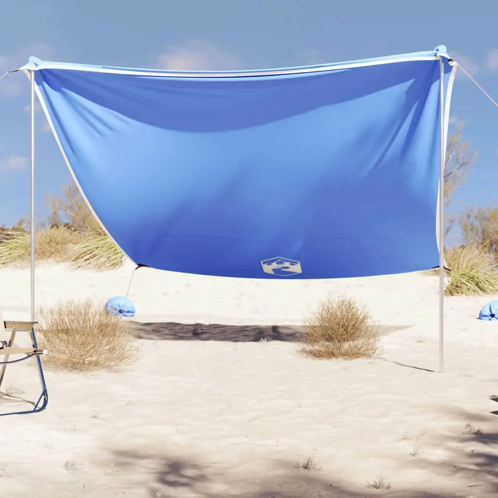 Baldacchino da Spiaggia con Ancore per la Sabbia Blu 304x300 cm