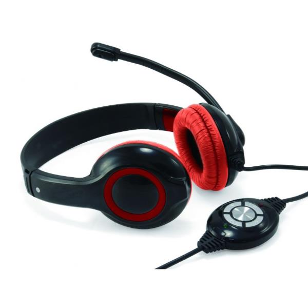 USB COMFORT.STEREO HEADSET RED